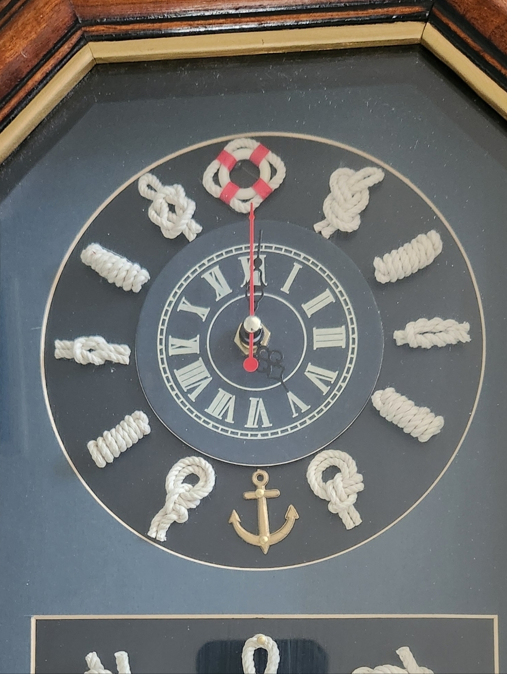 Knotboard Clock Nautical Rope Knot Wall Art Vintage Style Sailing Navy Sailor - Picture 5 of 13